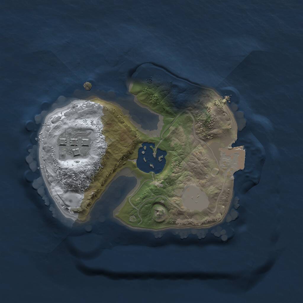 Rust Map: Procedural Map, Size: 1500, Seed: 289356, 3 Monuments