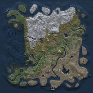 Thumbnail Rust Map: Procedural Map, Size: 4500, Seed: 279791713, 18 Monuments