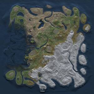 Thumbnail Rust Map: Procedural Map, Size: 4500, Seed: 833231680, 19 Monuments