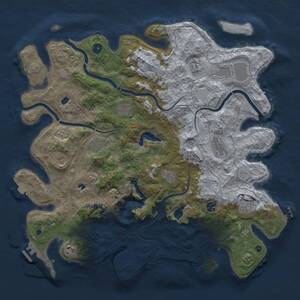 Thumbnail Rust Map: Procedural Map, Size: 4500, Seed: 1813037461, 17 Monuments