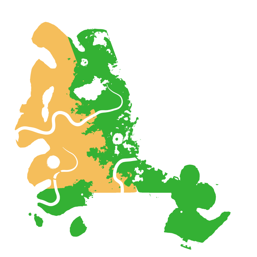 Biome Rust Map: Procedural Map, Size: 3500, Seed: 55129