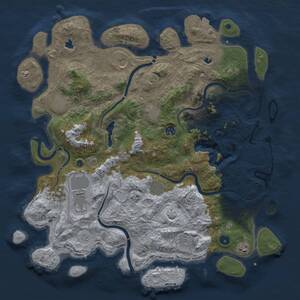 Thumbnail Rust Map: Procedural Map, Size: 4500, Seed: 1344513670, 15 Monuments
