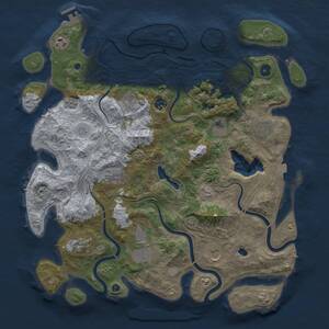 Thumbnail Rust Map: Procedural Map, Size: 4250, Seed: 1866191017, 15 Monuments