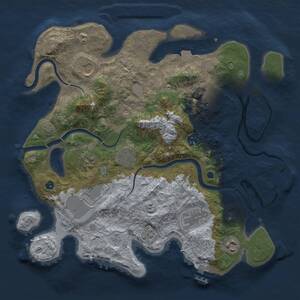 Thumbnail Rust Map: Procedural Map, Size: 3500, Seed: 507031823, 15 Monuments