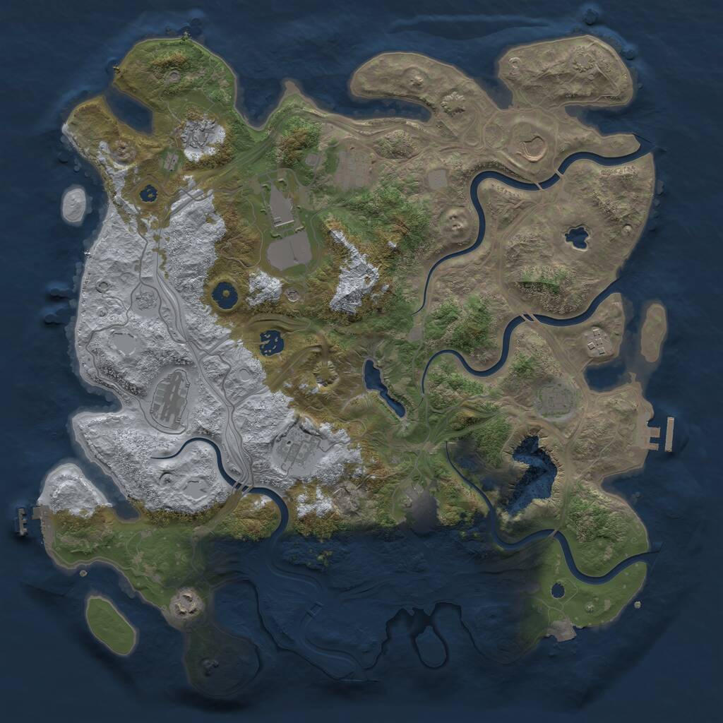 Rust Map: Procedural Map, Size: 4250, Seed: 1776552936, 17 Monuments