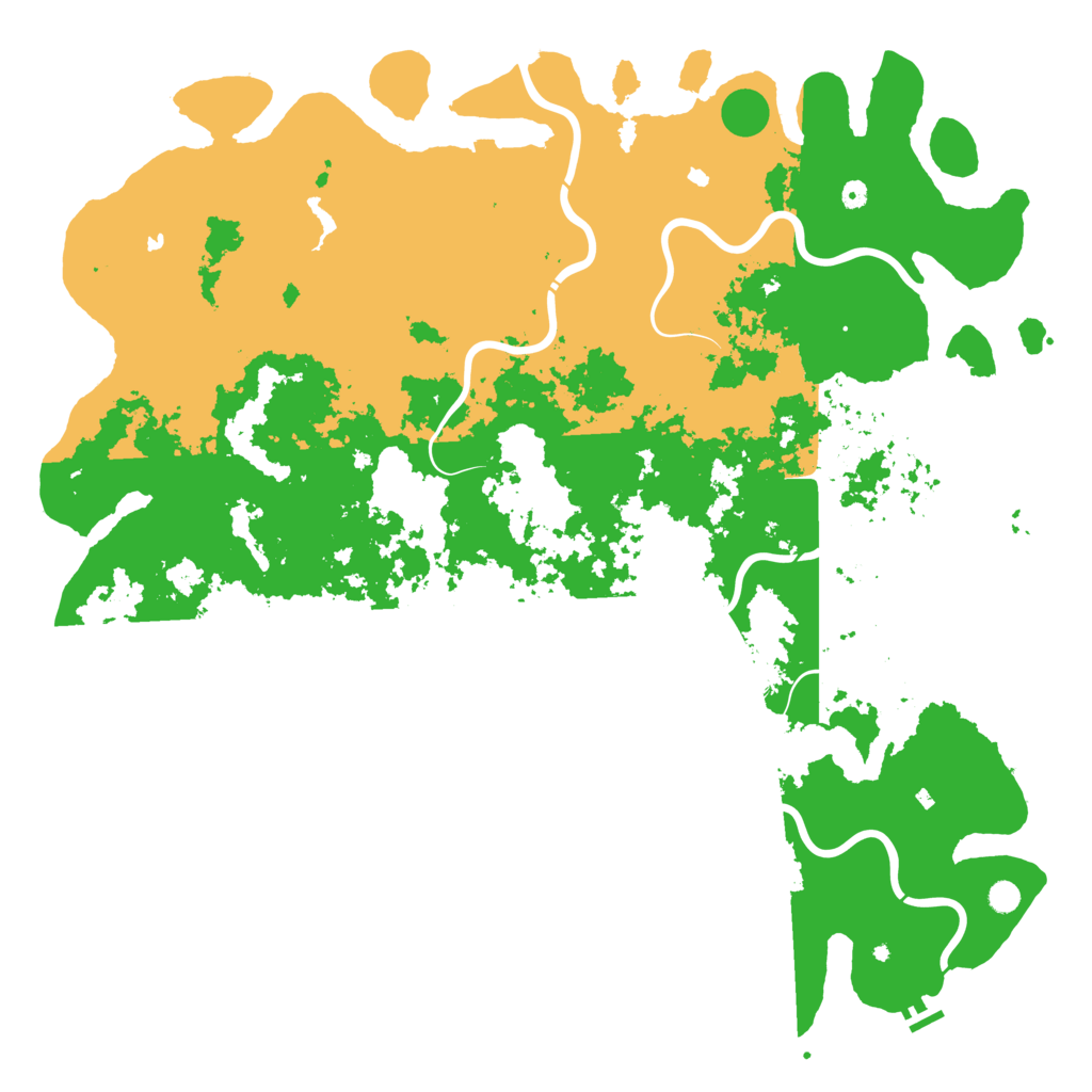 Biome Rust Map: Procedural Map, Size: 6000, Seed: 1837587302