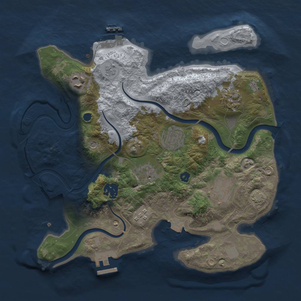 Rust Map: Procedural Map, Size: 3000, Seed: 154520922, 13 Monuments