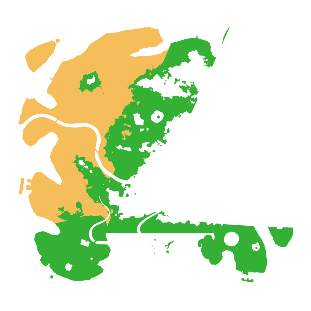 Biome Rust Map: Procedural Map, Size: 3875, Seed: 25