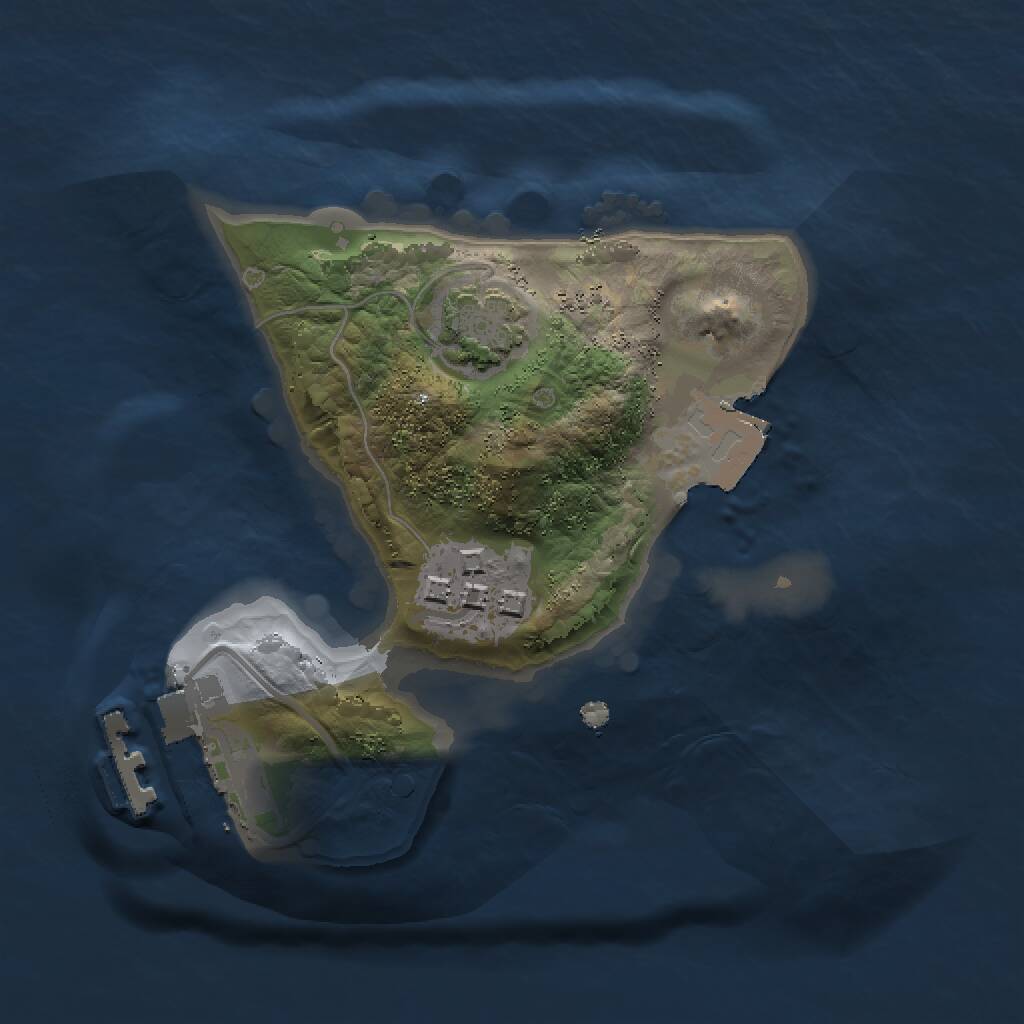 Rust Map: Procedural Map, Size: 1500, Seed: 102649167, 4 Monuments