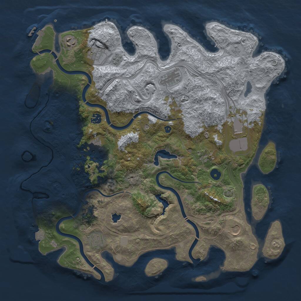 Rust Map: Procedural Map, Size: 4250, Seed: 979184941, 15 Monuments
