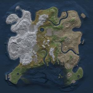 Thumbnail Rust Map: Procedural Map, Size: 3500, Seed: 5413197, 14 Monuments