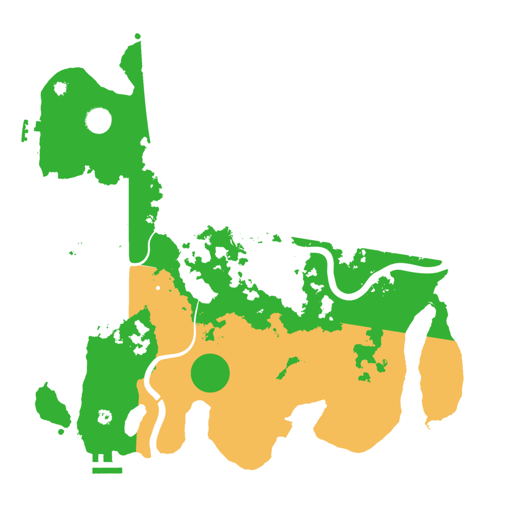 Biome Rust Map: Procedural Map, Size: 3500, Seed: 39723
