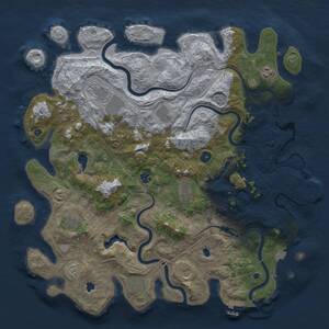 Thumbnail Rust Map: Procedural Map, Size: 4500, Seed: 1120727215, 16 Monuments