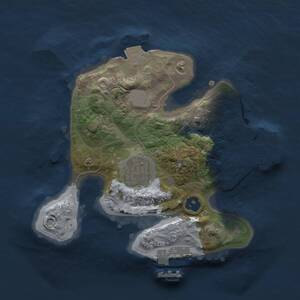 Thumbnail Rust Map: Procedural Map, Size: 2000, Seed: 1069876327, 5 Monuments