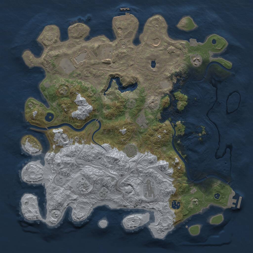 Rust Map: Procedural Map, Size: 4301, Seed: 20260903, 16 Monuments