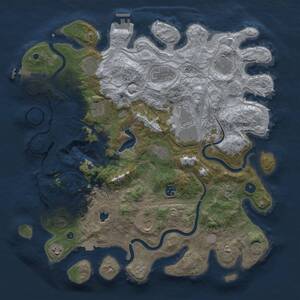 Thumbnail Rust Map: Procedural Map, Size: 4250, Seed: 636523887, 17 Monuments