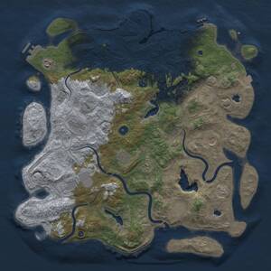 Thumbnail Rust Map: Procedural Map, Size: 4500, Seed: 1382784696, 16 Monuments