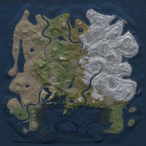 Thumbnail Rust Map: Procedural Map, Size: 4500, Seed: 1371450831, 17 Monuments