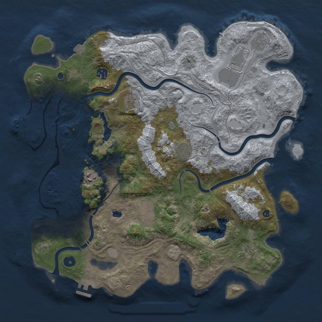 Rust Map: Procedural Map, Size: 4250, Seed: 1382767658, 15 Monuments