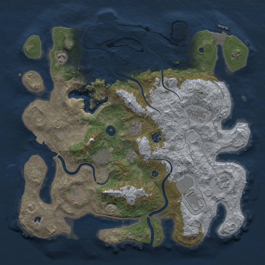 Rust Map: Procedural Map, Size: 4000, Seed: 1154568317, 15 Monuments