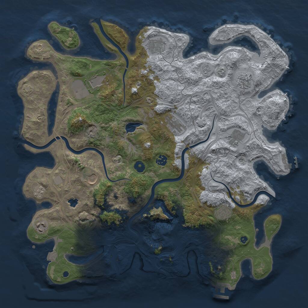 Rust Map: Procedural Map, Size: 4250, Seed: 1432535079, 16 Monuments