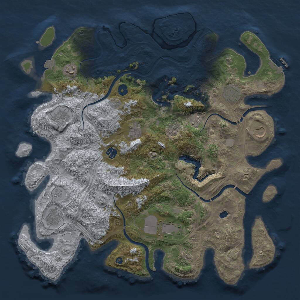 Rust Map: Procedural Map, Size: 4250, Seed: 557613004, 15 Monuments
