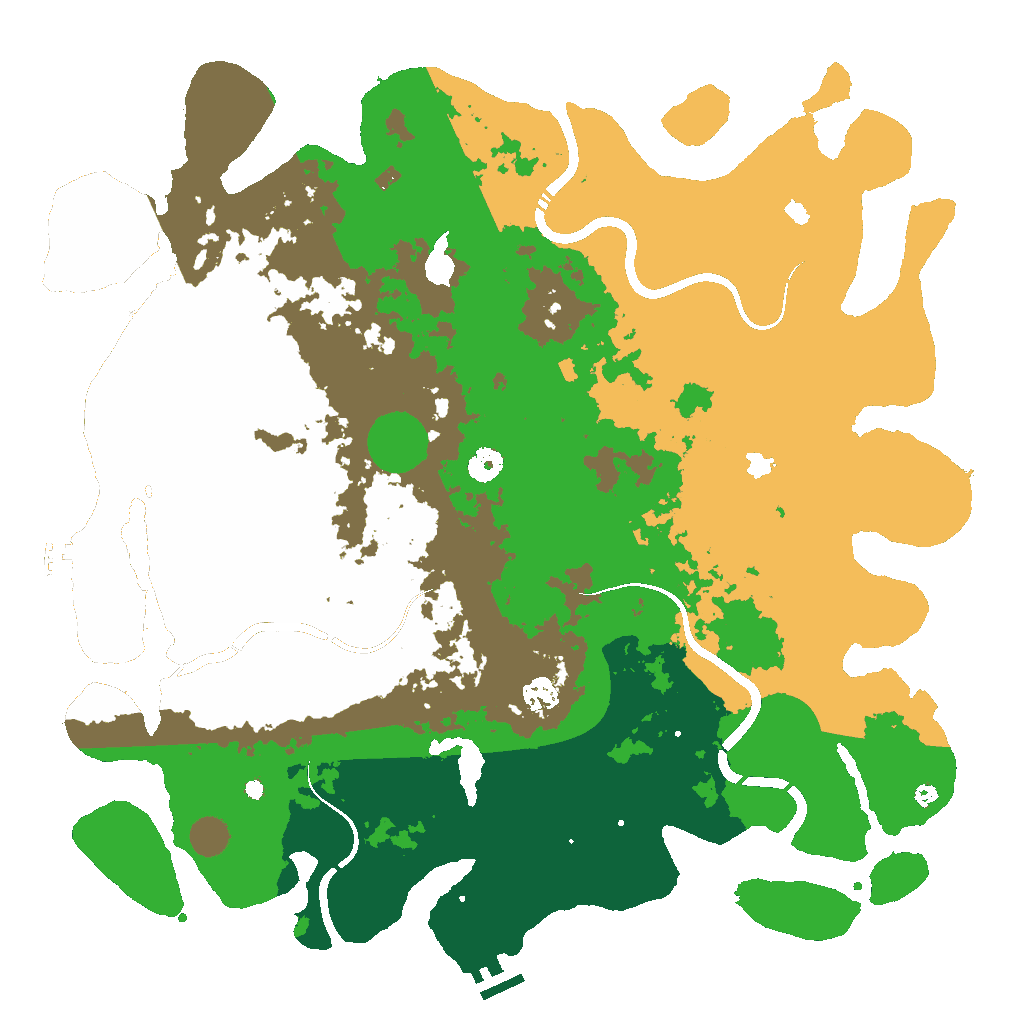 Biome Rust Map: Procedural Map, Size: 4500, Seed: 357134242