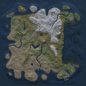 Thumbnail Rust Map: Procedural Map, Size: 4250, Seed: 1833996645, 14 Monuments