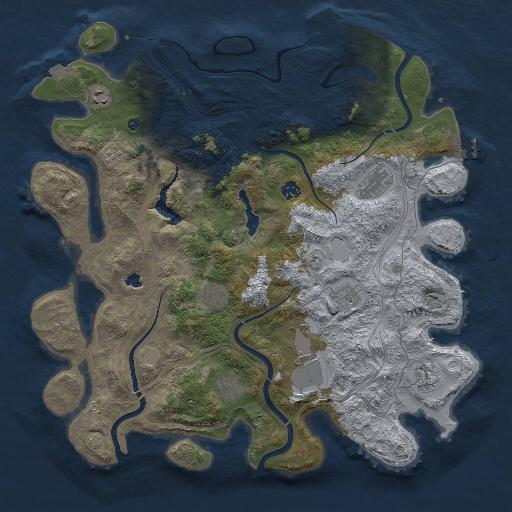 Rust Map: Procedural Map, Size: 4250, Seed: 3092026, 15 Monuments
