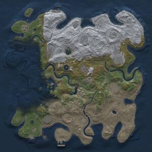 Thumbnail Rust Map: Procedural Map, Size: 4250, Seed: 1916469115, 19 Monuments
