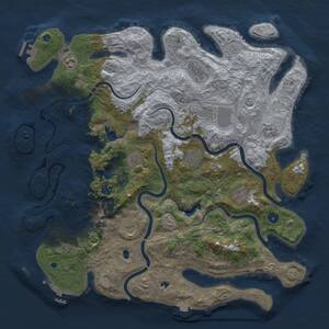 Thumbnail Rust Map: Procedural Map, Size: 4500, Seed: 601322293, 16 Monuments