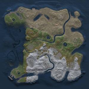 Thumbnail Rust Map: Procedural Map, Size: 3500, Seed: 2002018605, 17 Monuments