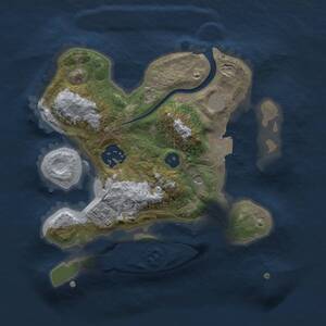 Thumbnail Rust Map: Procedural Map, Size: 2200, Seed: 1297038219, 4 Monuments