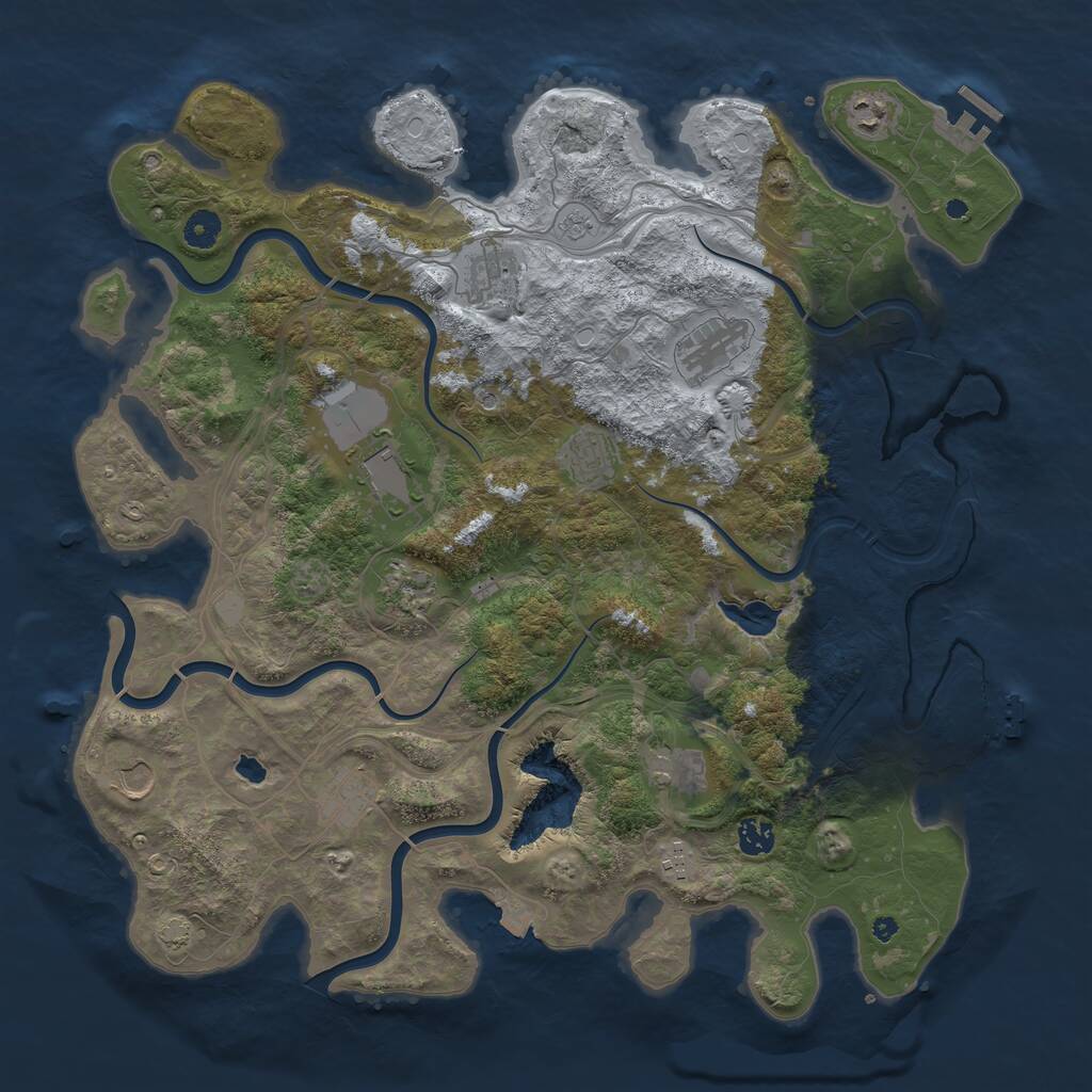 Rust Map: Procedural Map, Size: 4350, Seed: 6546532, 17 Monuments