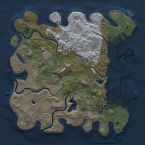 Thumbnail Rust Map: Procedural Map, Size: 4350, Seed: 6546532, 17 Monuments