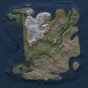 Thumbnail Rust Map: Procedural Map, Size: 3500, Seed: 175718296, 15 Monuments