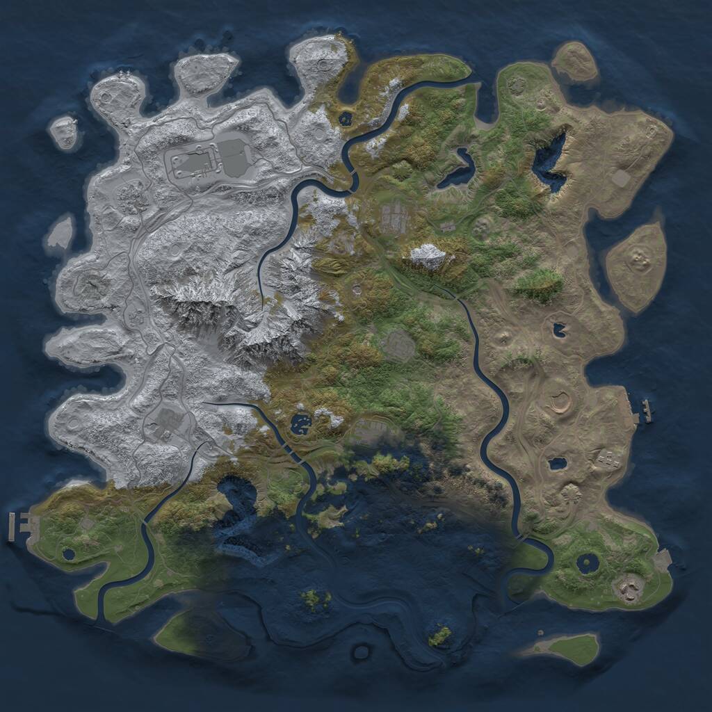 Rust Map: Procedural Map, Size: 5000, Seed: 2020097066, 16 Monuments