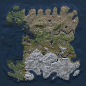 Thumbnail Rust Map: Procedural Map, Size: 4500, Seed: 994529329, 16 Monuments