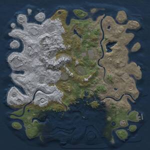 Thumbnail Rust Map: Procedural Map, Size: 5000, Seed: 981907749, 17 Monuments