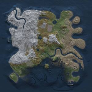 Thumbnail Rust Map: Procedural Map, Size: 3500, Seed: 972176005, 14 Monuments