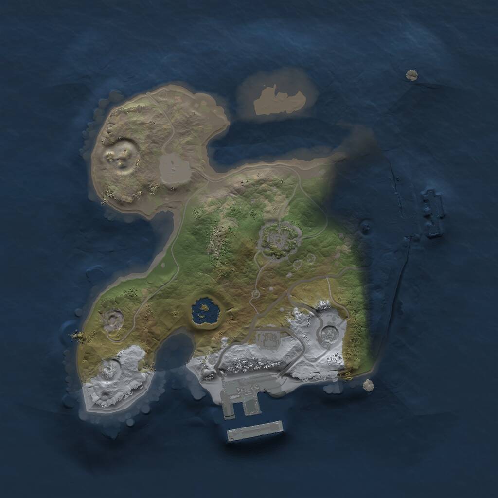 Rust Map: Procedural Map, Size: 1800, Seed: 2212705, 5 Monuments