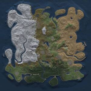 Thumbnail Rust Map: Procedural Map, Size: 4500, Seed: 468350277, 17 Monuments