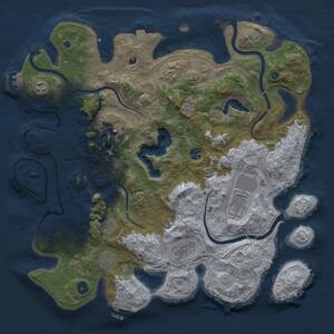 Thumbnail Rust Map: Procedural Map, Size: 4250, Seed: 444855223, 16 Monuments