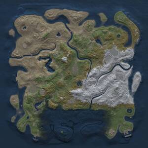 Thumbnail Rust Map: Procedural Map, Size: 4500, Seed: 820093, 15 Monuments