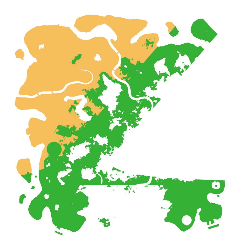 Biome Rust Map: Procedural Map, Size: 4500, Seed: 820093
