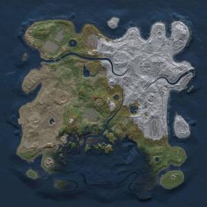 Thumbnail Rust Map: Procedural Map, Size: 4000, Seed: 1183986994, 18 Monuments
