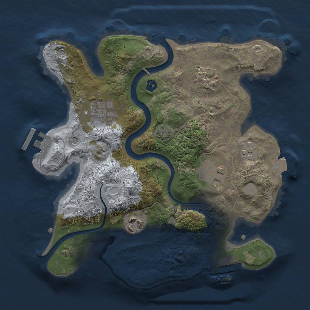 Rust Map: Procedural Map, Size: 2650, Seed: 66666666, 10 Monuments