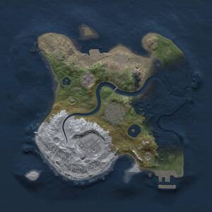 Thumbnail Rust Map: Procedural Map, Size: 2500, Seed: 1844450537, 10 Monuments