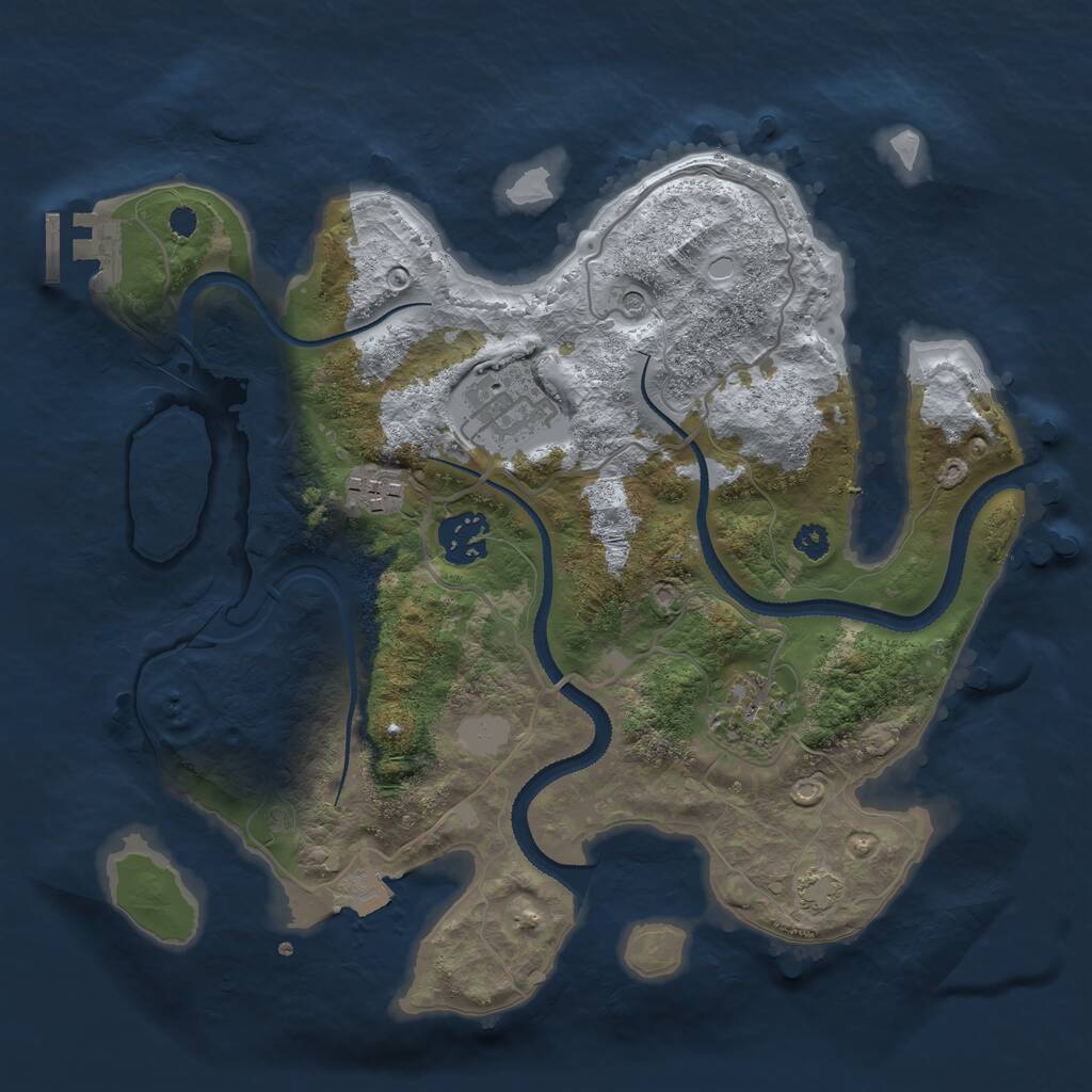 Rust Map: Procedural Map, Size: 3100, Seed: 994997, 8 Monuments