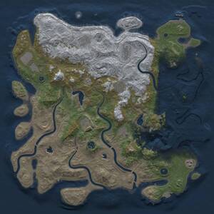 Thumbnail Rust Map: Procedural Map, Size: 4500, Seed: 1483368096, 17 Monuments